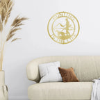 The Hunter Personalized Monogram Indoor Outdoor Steel Wall Sign
