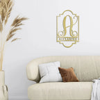 Regal Monogram Custom Name and Initial Metal Wall Art