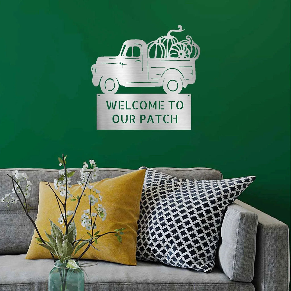 Country Truck Custom Monogram Indoor Outdoor Steel Wall Sign