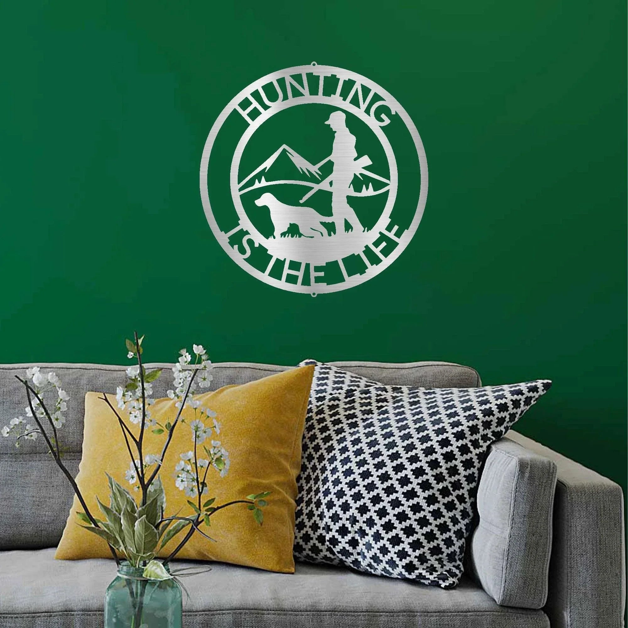 The Hunter Personalized Monogram Indoor Outdoor Steel Wall Sign