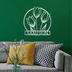 Wild Tulip Custom Name Metal Wall Art