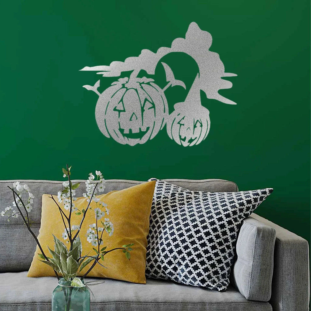 Spooky Halloween Pumpkins Metal Wall Art Sign