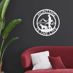 The Hunter Personalized Monogram Indoor Outdoor Steel Wall Sign