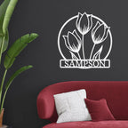 Wild Tulip Custom Name Metal Wall Art