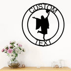 Female Graduate Custom Name Metal Art Wall Sign