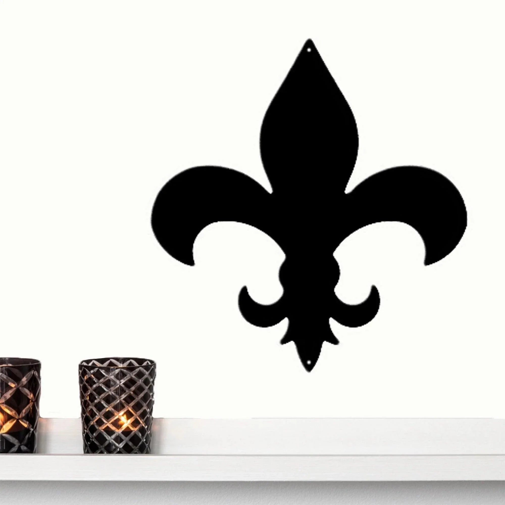 Fleur de Lis Metal Art Wall Sign