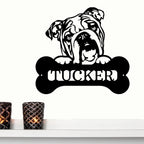 Bulldog Custom Name Metal Art Wall Sign