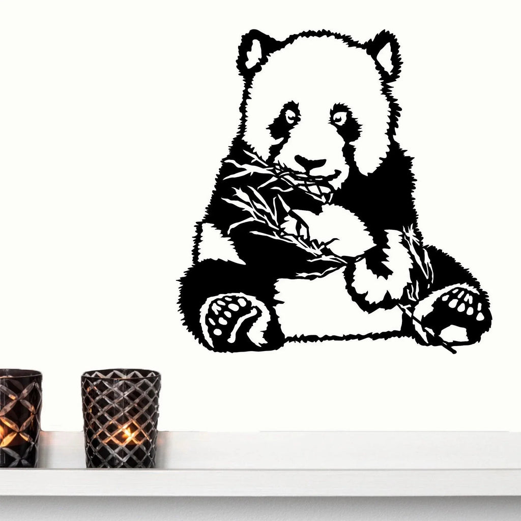 Panda Bear Metal Wall Art