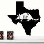 Texas Armadillo Metal Art Wall Sign