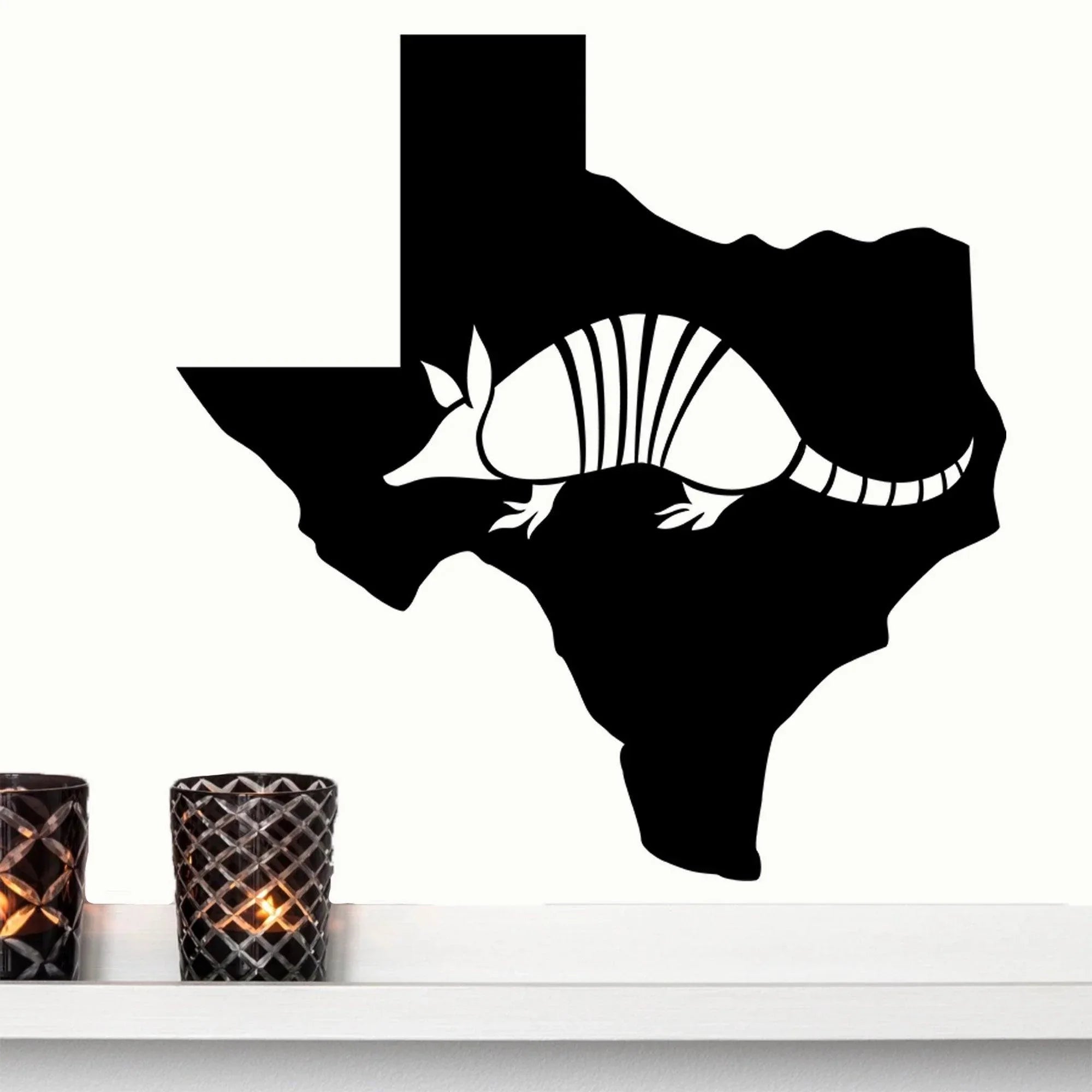Texas Armadillo Metal Art Wall Sign