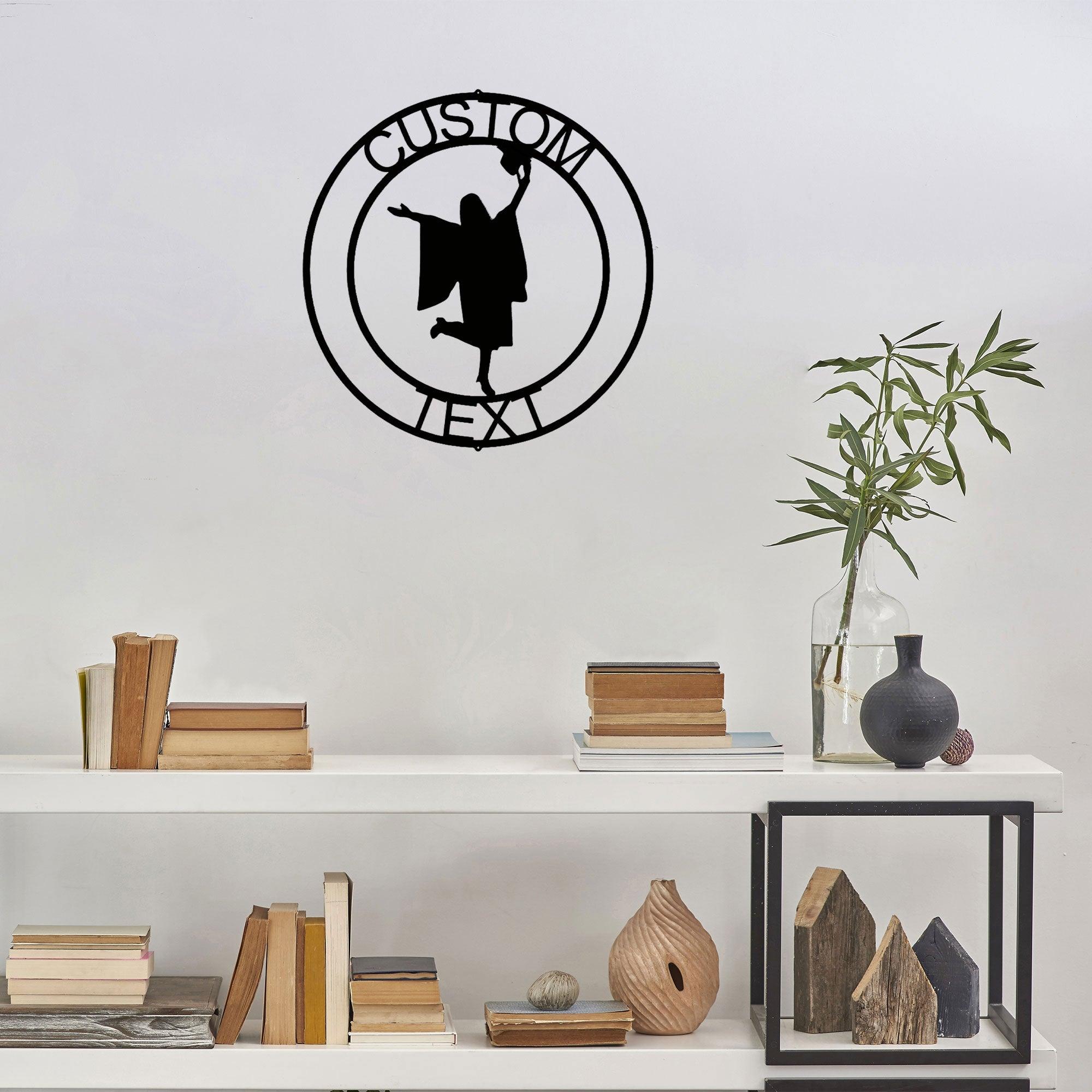 Female Graduate Custom Name Metal Art Wall Sign - Mallard Moon Gift Shop