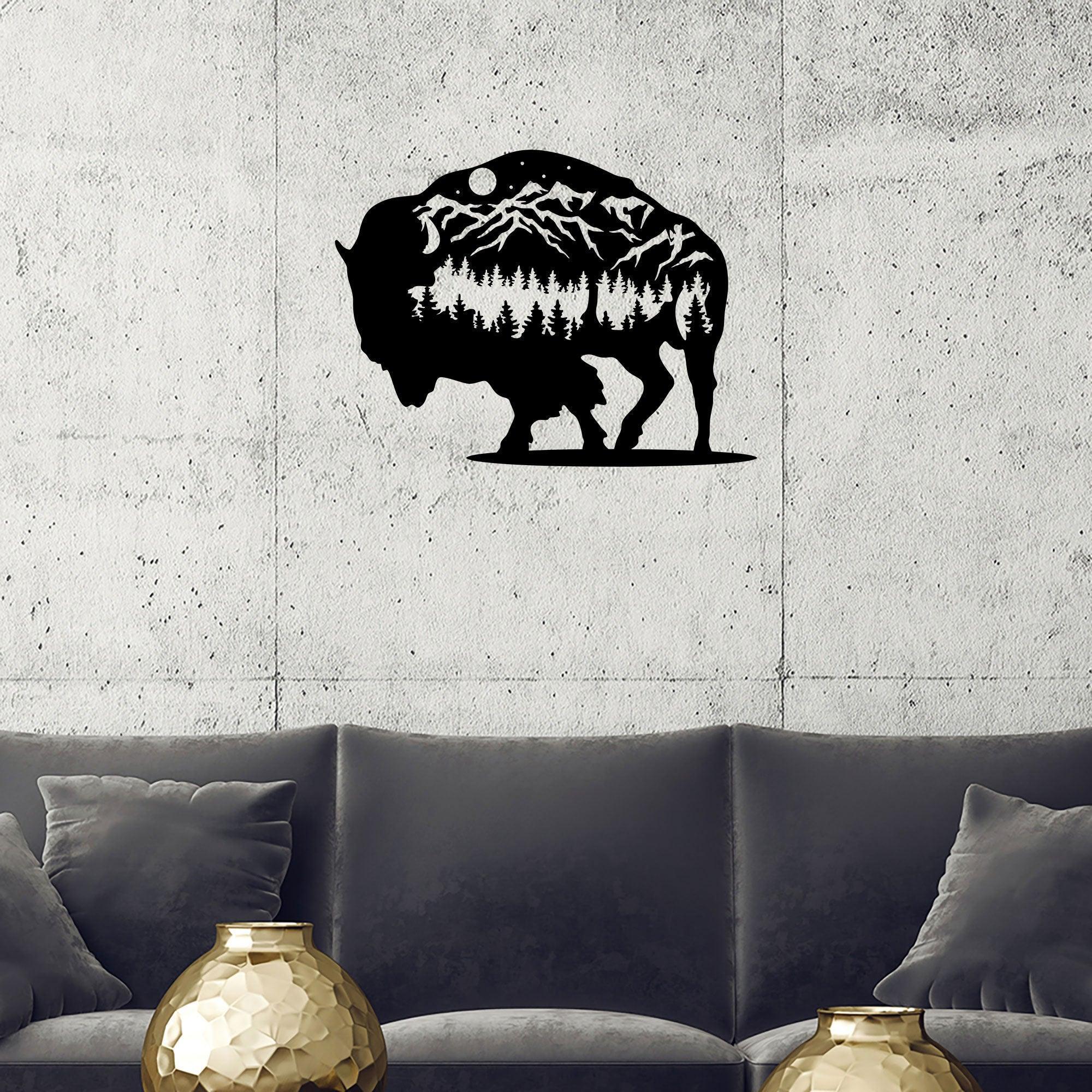 Bison Metal Art