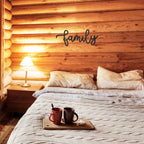 Family Script Indoor Outdoor Metal Wall Art