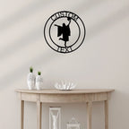 Female Graduate Custom Name Metal Art Wall Sign