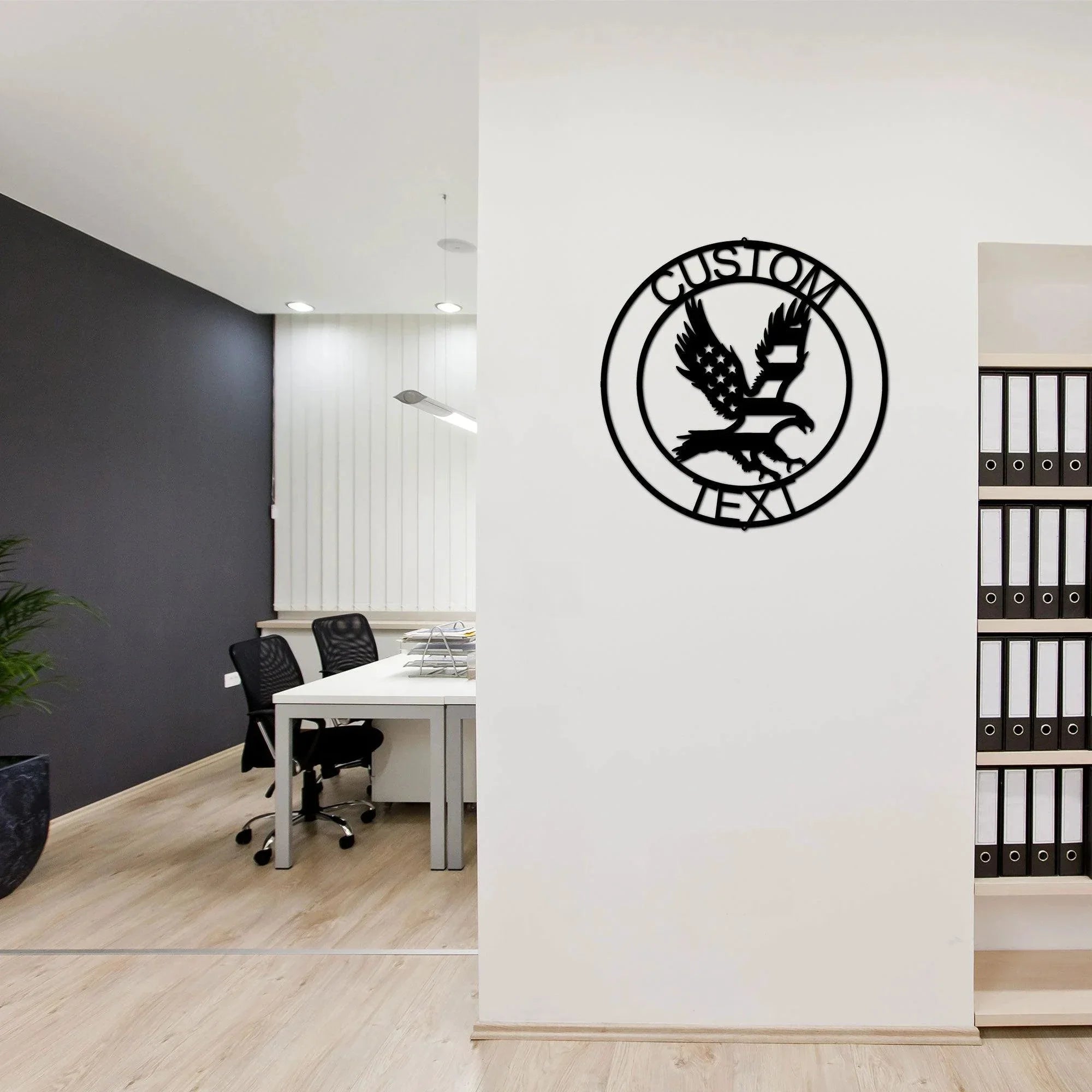 Eagle Personalized Patriotic Metal Art Wall Sign