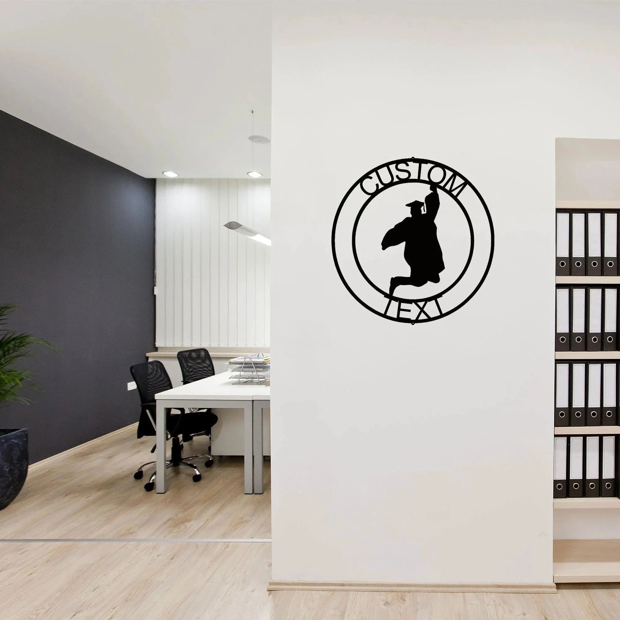 Male Graduate Custom Name Metal Art Wall Sign