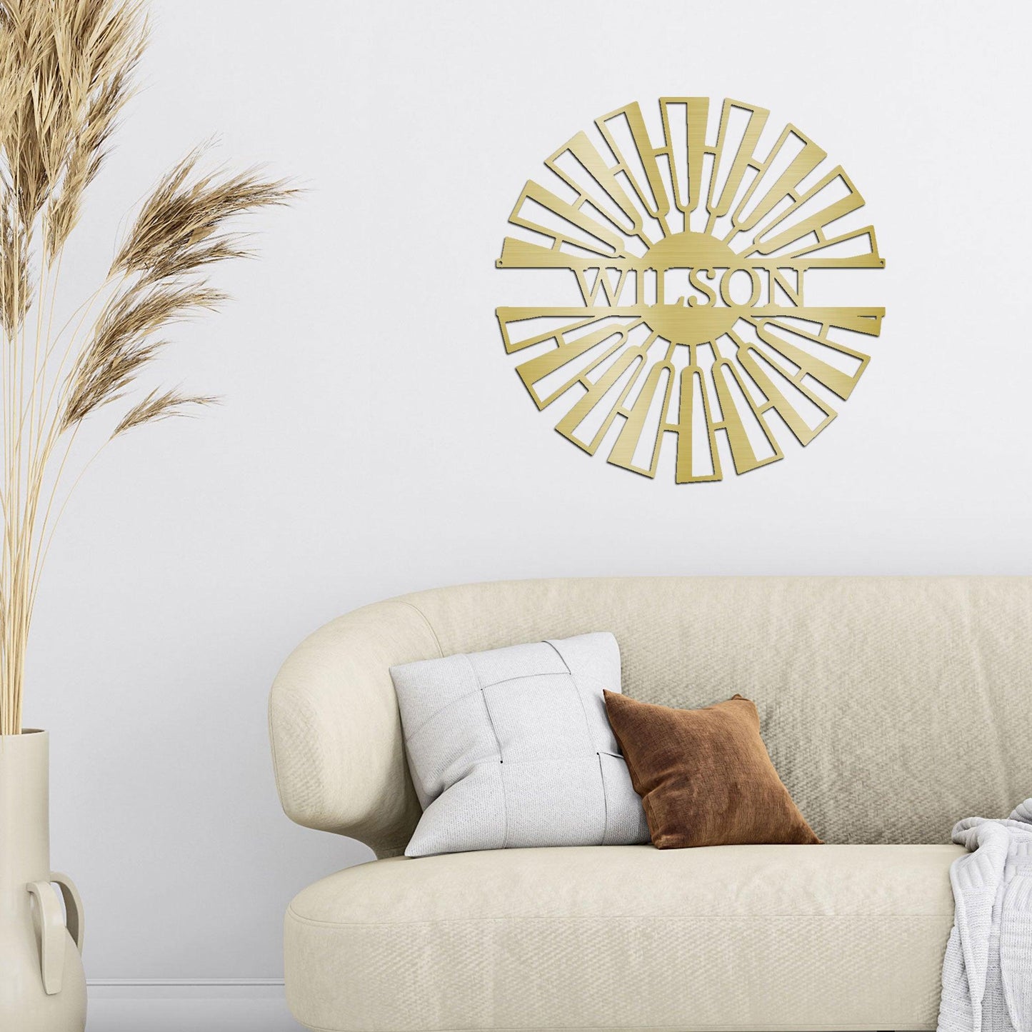 Windmill Custom Name Steel Wall Sign Metal Art - Mallard Moon Gift Shop