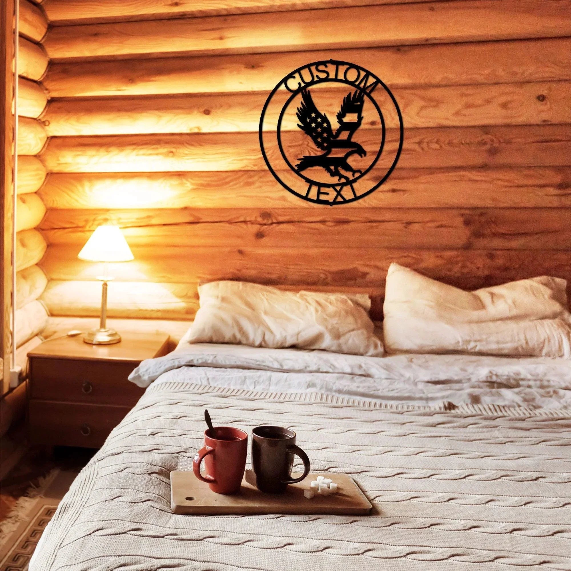 Eagle Personalized Patriotic Metal Art Wall Sign