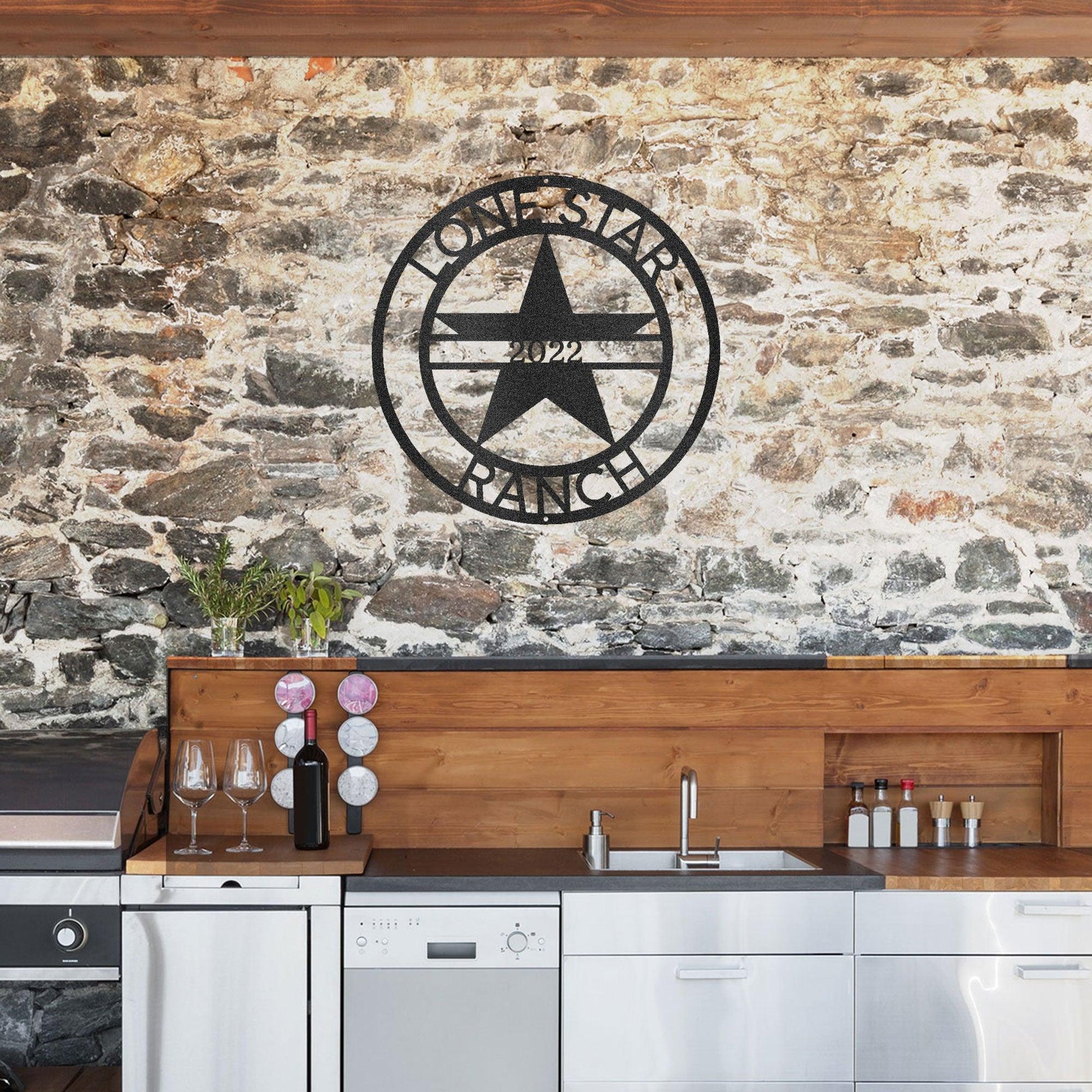 Lone Star Custom Name Metal Wall Art - Mallard Moon Gift Shop