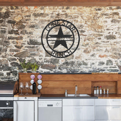 Lone Star Custom Name Metal Wall Art - Mallard Moon Gift Shop
