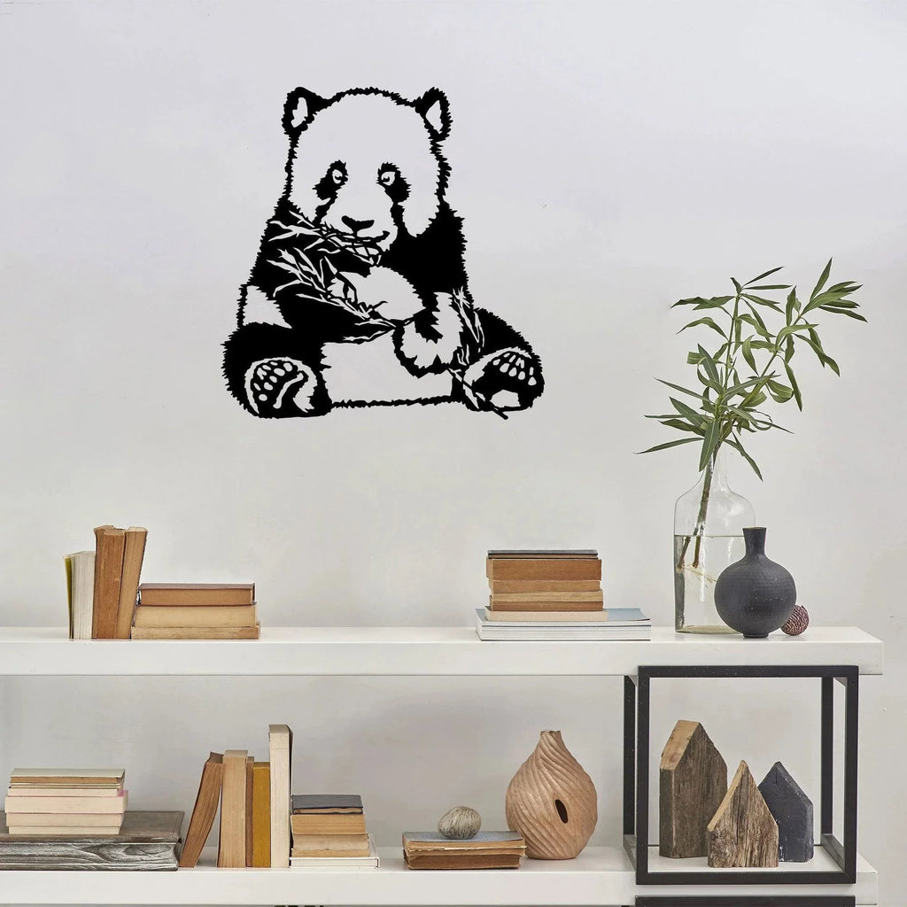 Panda Bear Metal Wall Art