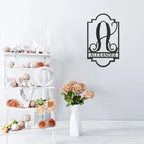Regal Monogram Custom Name and Initial Metal Wall Art