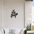 Farm Animals Indoor Outdoor Steel Wall Sign Rustic Farmhouse Home Decor