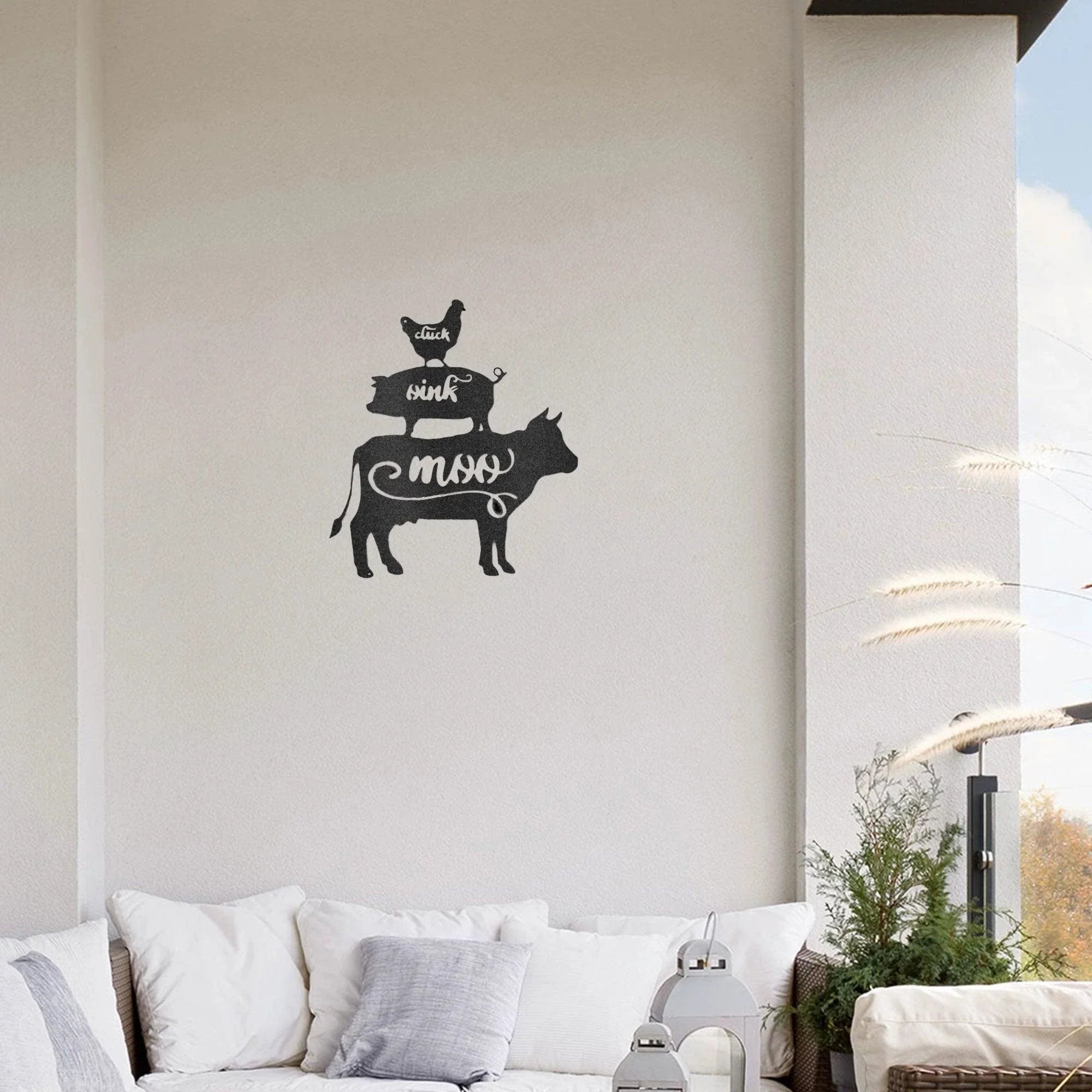 Farm Animals Indoor Outdoor Steel Wall Sign Rustic Farmhouse Home Decor