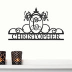 Initial and Name Custom Steel Wall Sign Metal Art