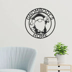Gnome Ring Custom Monogram Metal Art Wall Sign