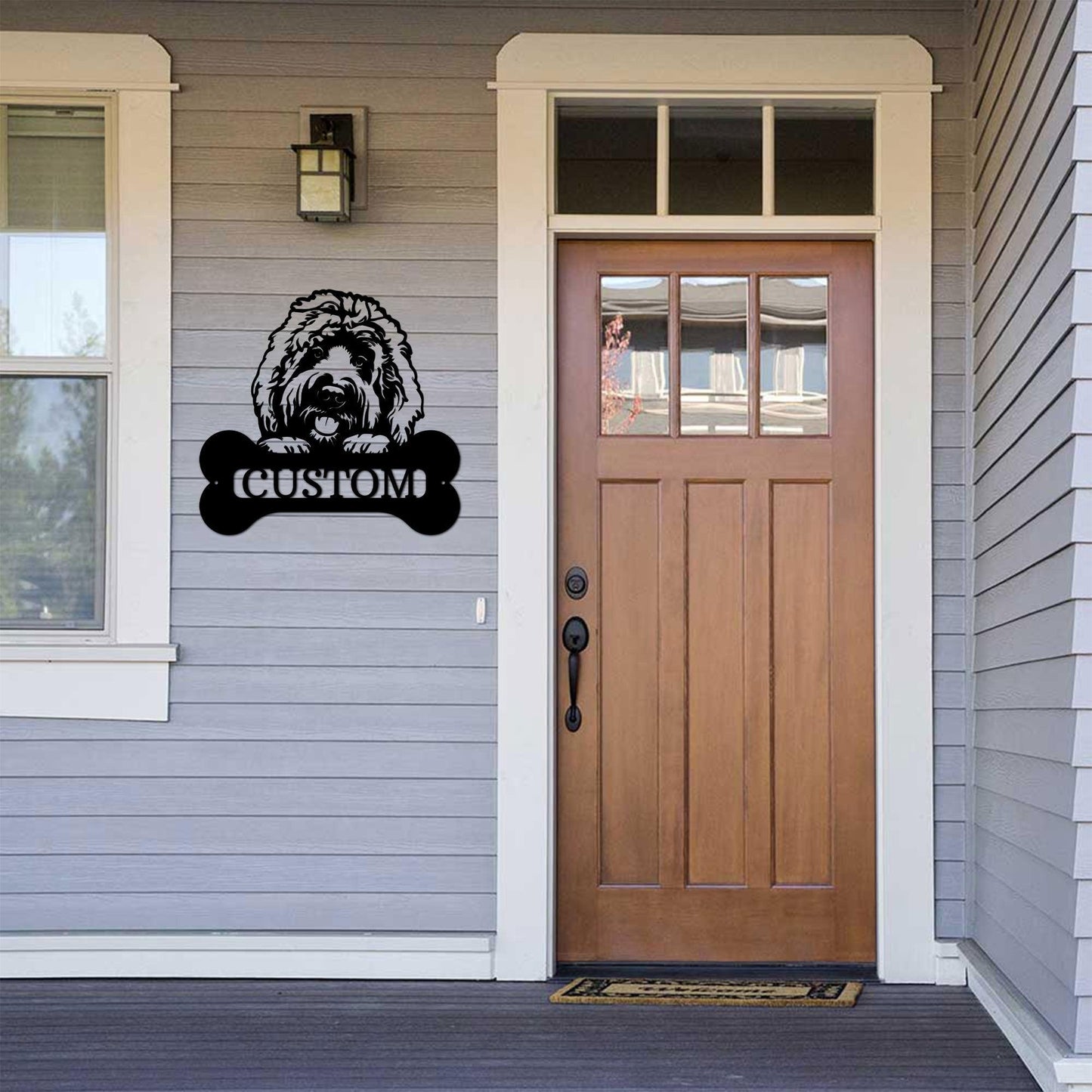 Goldendoodle Dog Custom Name Metal Art Wall Sign - Mallard Moon Gift Shop
