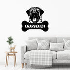 Mastiff Dog Custom Name Metal Art Wall Sign