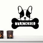 French Bulldog Custom Name Metal Art Wall Sign