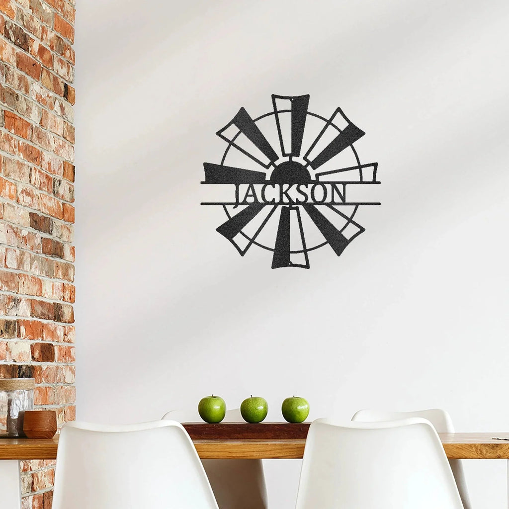 Windmill Cutom Metal Art Rustic Farmhouse