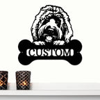 Goldendoodle Dog Custom Name Metal Art Wall Sign