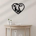I Love Cows Metal Art Wall Sign