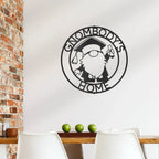 Gnome Ring Custom Monogram Metal Art Wall Sign