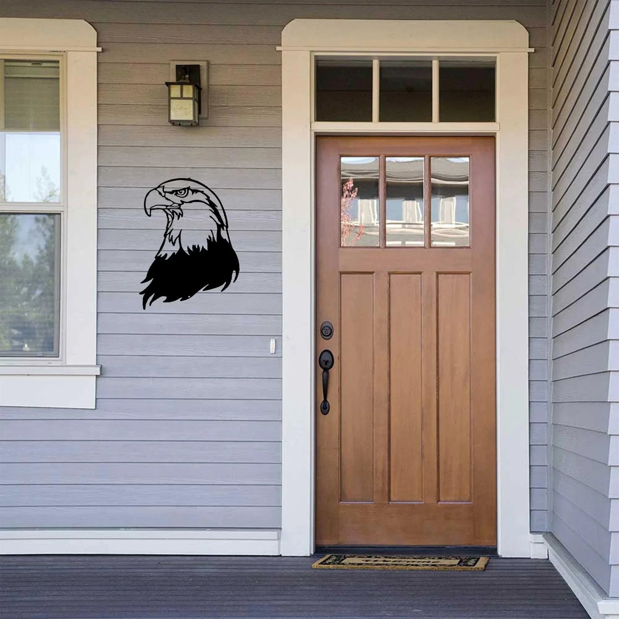 Bald Eagle Head Metal Art Wall Sign