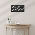 XOXO Hugs and Kisses Indoor Outdoor Steel Wall Sign