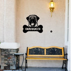 Mastiff Dog Custom Name Metal Art Wall Sign