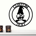 Summer Gnome Custom Name Metal Art Wall Sign Home Decor