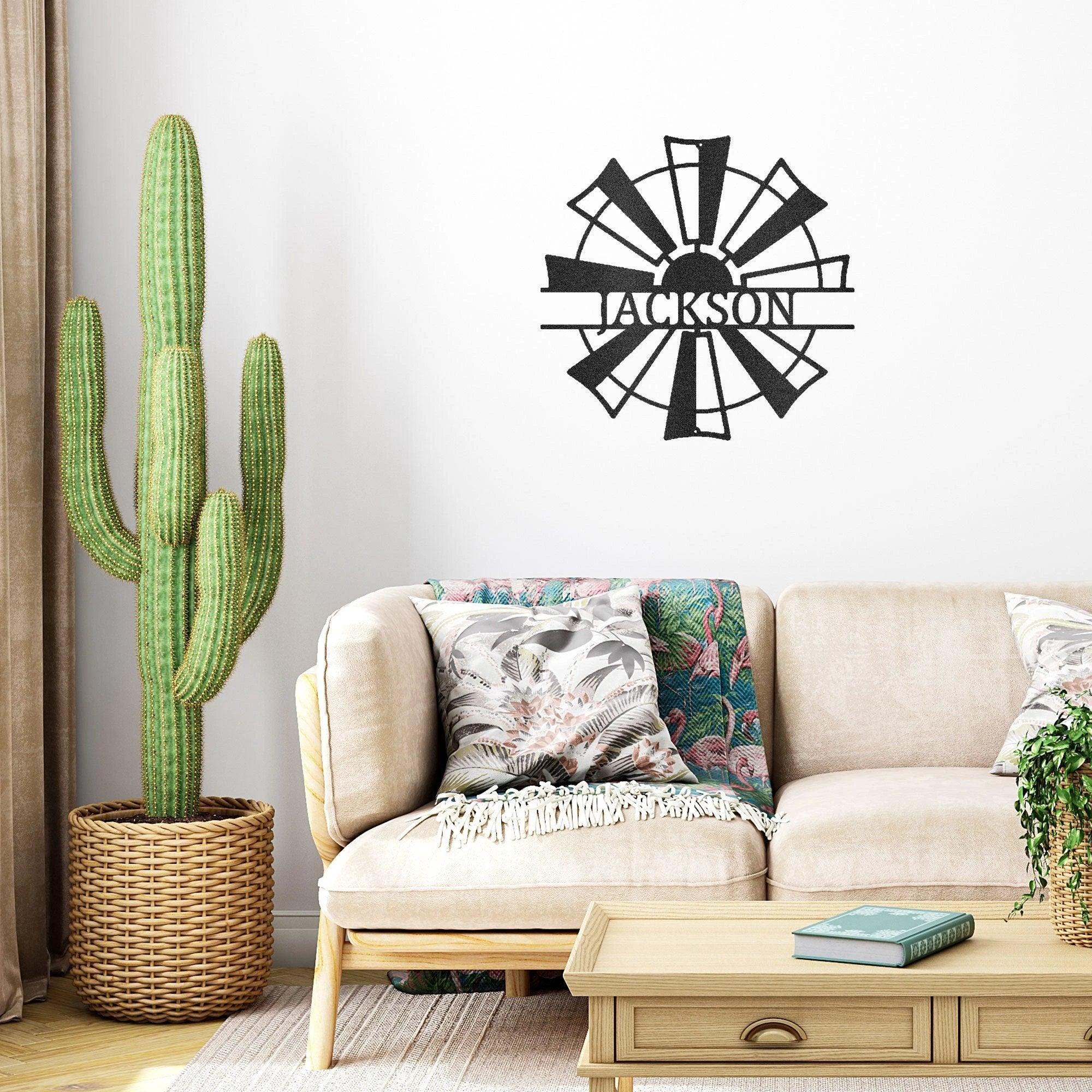 Windmill Cutom Metal Art Rustic Farmhouse