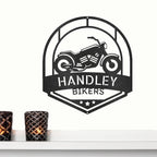 Motorcycle Biker Custom Name Steel Wall Sign Metal Art