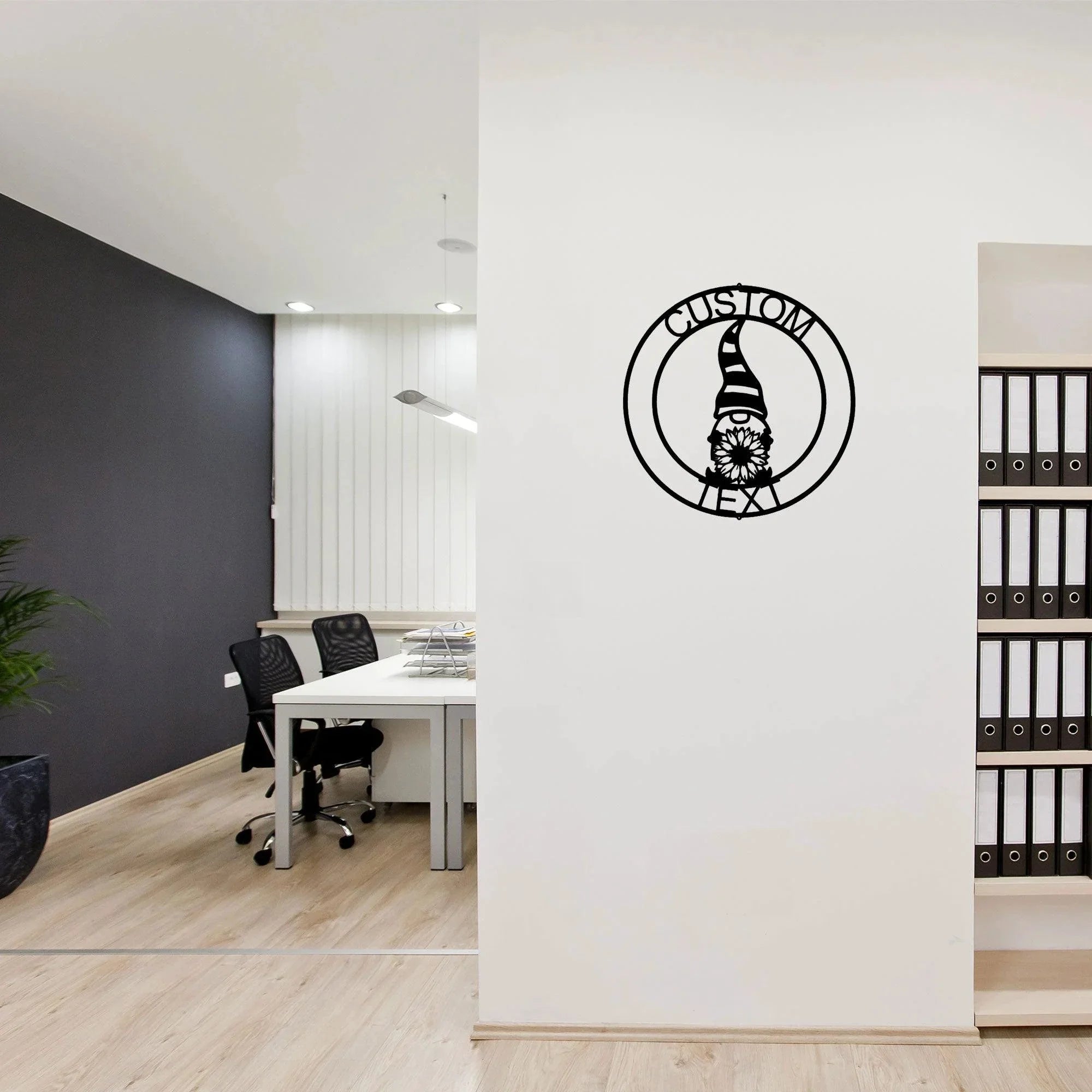 Spring Gnome Custom Name Metal Art Wall Sign Home Decor