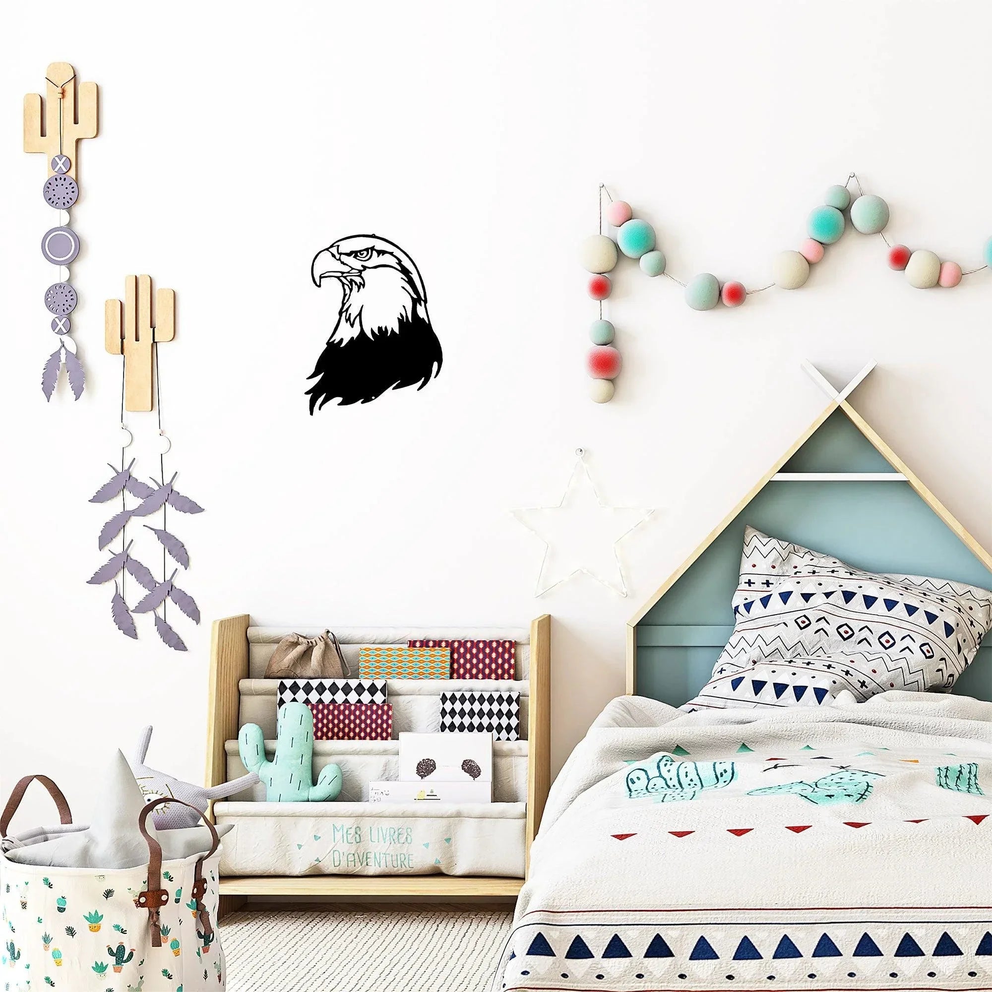 Bald Eagle Head Metal Art Wall Sign