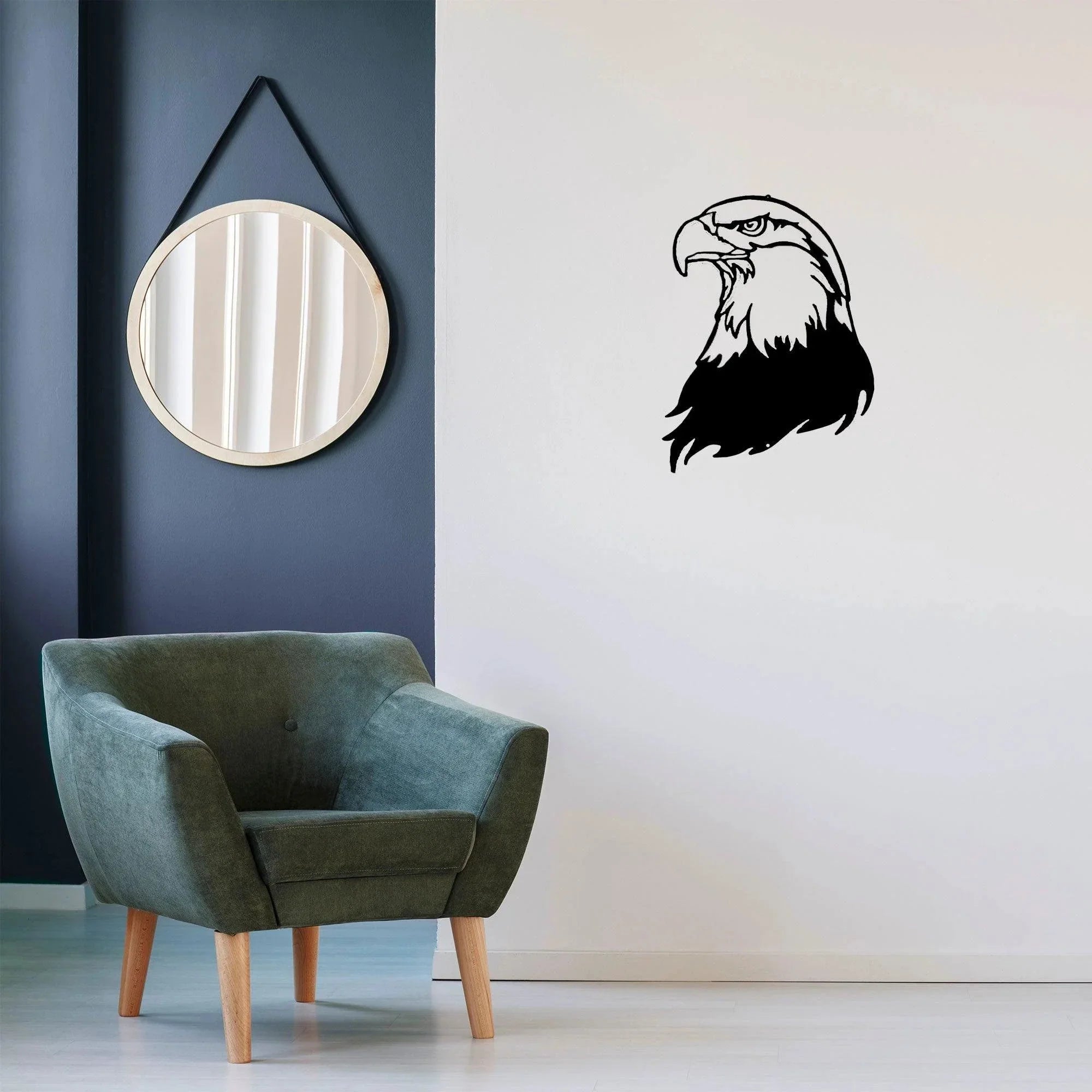 Bald Eagle Head Metal Art Wall Sign