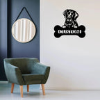 Labrador Retriever Dog Custom Name Metal Art Wall Sign