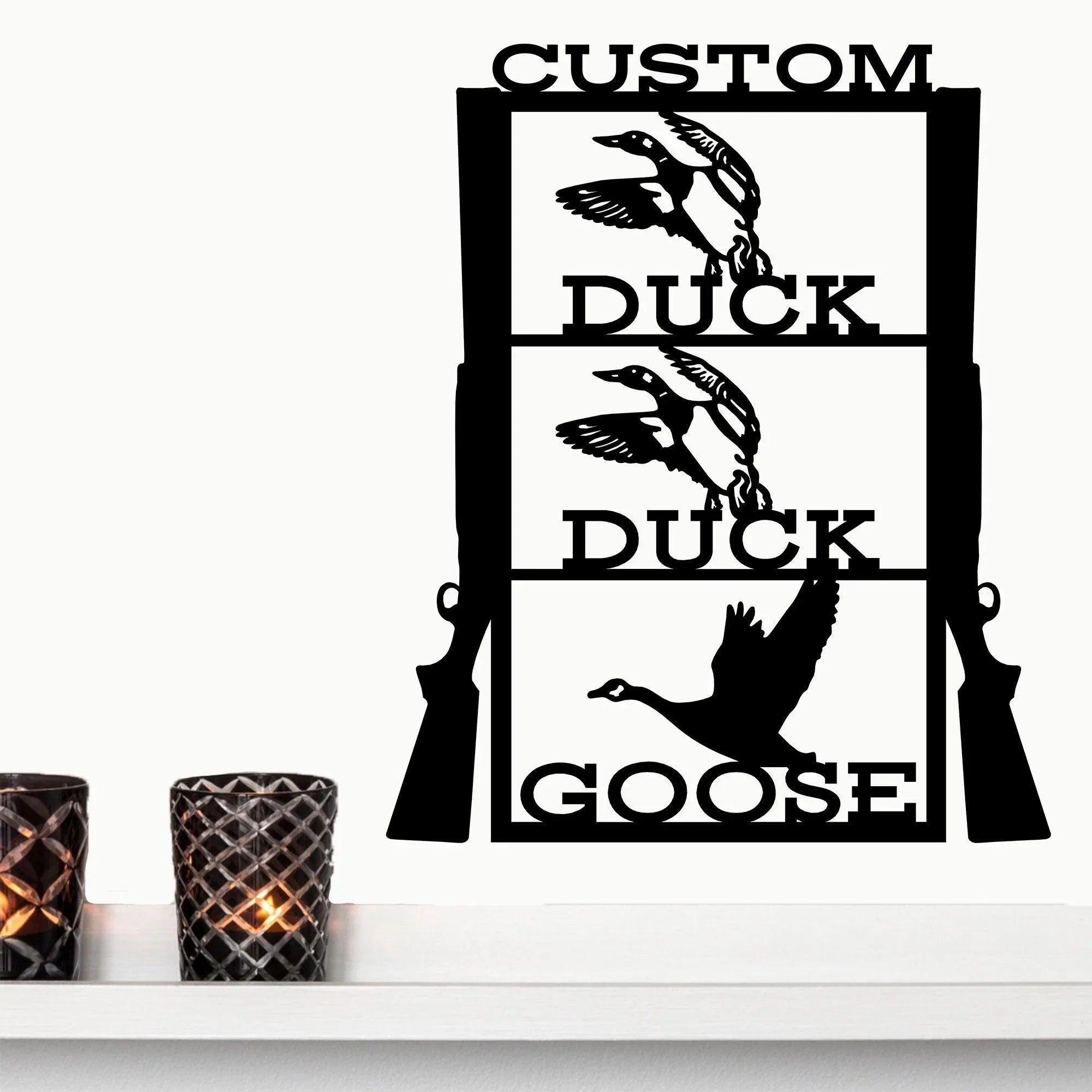 Duck Duck Goose Custom Name Metal Wall Art