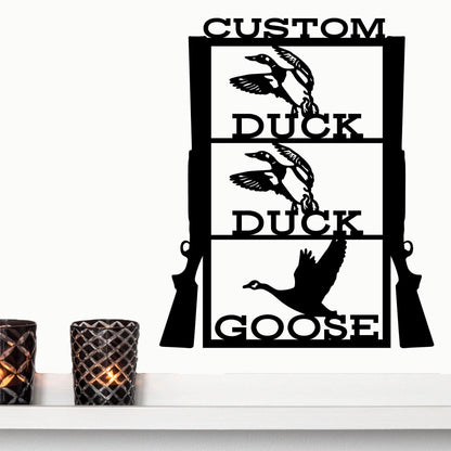 Duck Duck Goose Custom Name Metal Wall Art - Mallard Moon Gift Shop