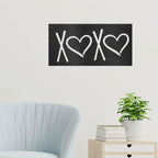 XOXO Hugs and Kisses Indoor Outdoor Steel Wall Sign